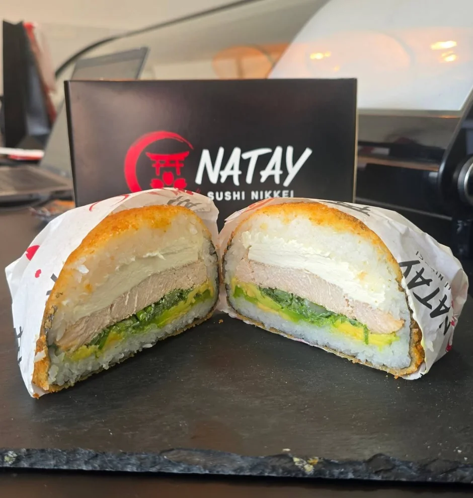 Sushi burger de pollo Natay